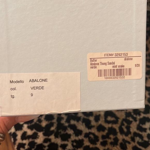 Butter Abalone Thong Sandal mint snake - Picture 6 of 6